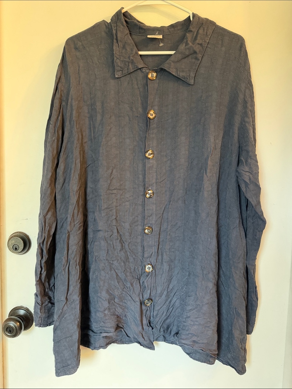 CP Shades Button Down Shirt long sleeve Womens L navy Sausalito